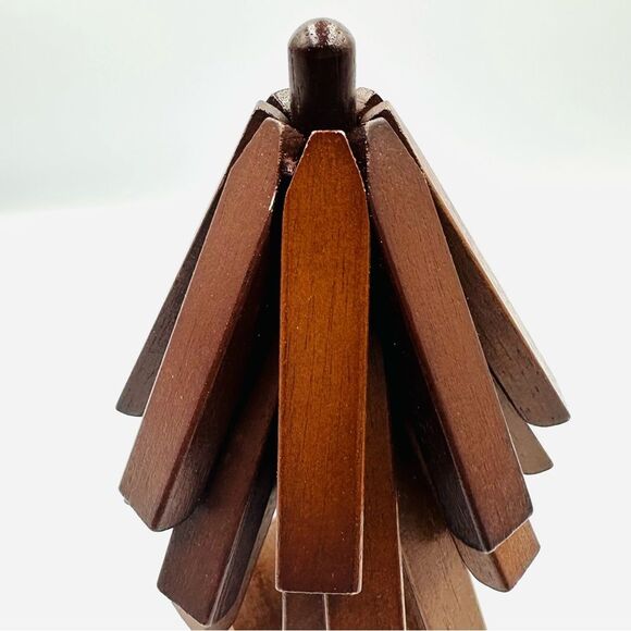 New Wooden Trivets Insulation Pad Tree Shape Set Coasters Holiday Christmas - Picture 3 of 11